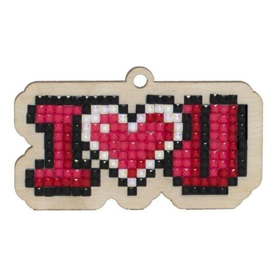 Wizardi Diamond Painting Ornament Kit I Love You!